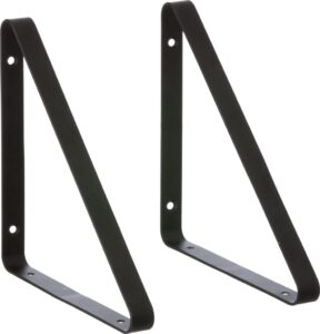 Wsporniki do półki Ferm Living 25 x 85 cm 2 szt. czarne – minimalistyczny design, stal malowana proszkowo, idealne do nowoczesnych wnętrz