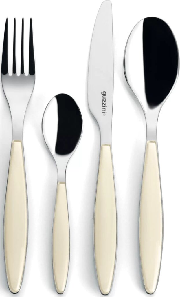Komplet sztućców Feeling kremowe 24 el. – elegancki zestaw, wysoka jakość, klasyczny design