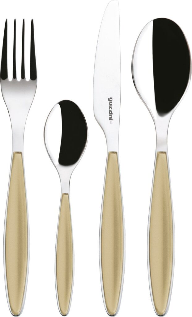 Komplet sztućców Feeling piaskowe 24 el. – elegancki zestaw, nowoczesny design, trwałe materiały