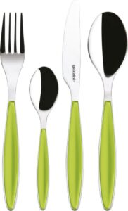 Komplet sztućców Feeling zielone 24 el. – elegancki design, ergonomiczne kształty, kolor zielony