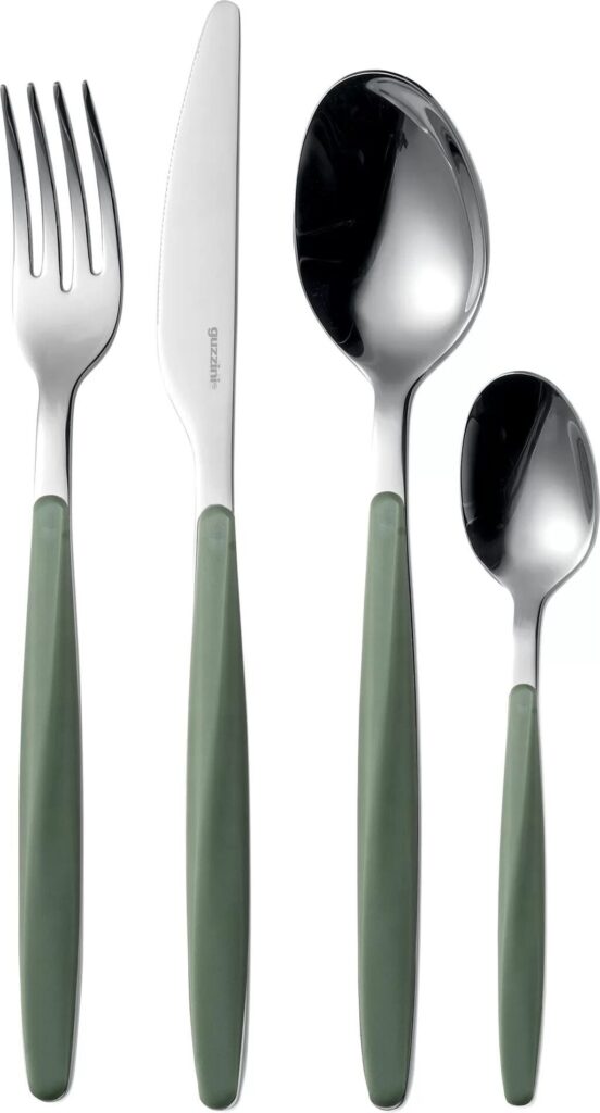 Komplet sztućców My Fusion zielony 24 el. – elegancki design, wysokiej jakości materiał, doskonałe do codziennego użytku