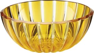 Misa sałatkowa Dolcevita M amber z recyklingu – elegancki design, średniej wielkości, ekologiczny materiał
