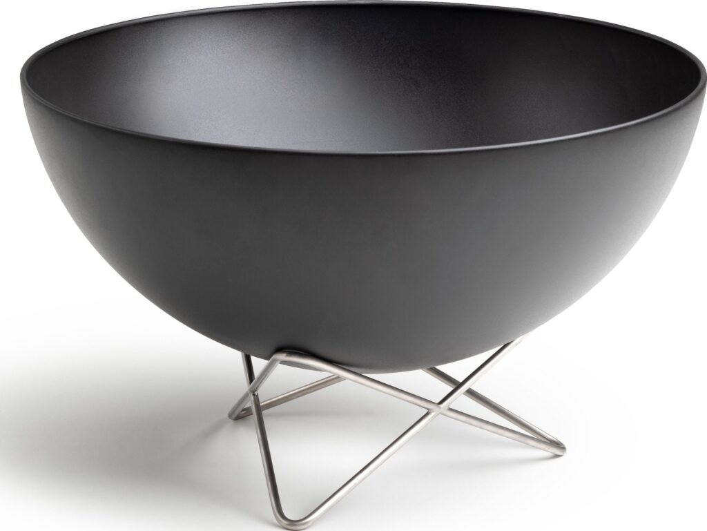 Palenisko Bowl 35,5 cm z podstawą – eleganckie, funkcjonalne, metalowe