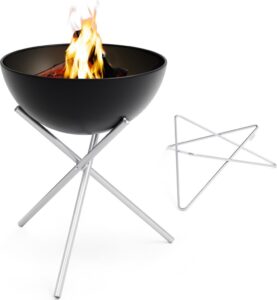 Palenisko Bowl 70 cm z 2 podstawami – elegancki design, stal nierdzewna, duża średnica
