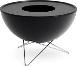 Palenisko Bowl niskie 70 cm z podstawą i płytami grillowymi 4 el. – elegancki design, funkcjonalność, stal nierdzewna