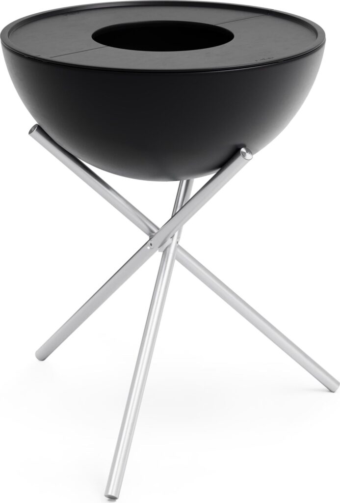 Palenisko Bowl wysokie 70 cm z podstawą i płytami grillowymi 4 el. – elegancki design, funkcjonalność, stal nierdzewna