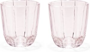 Kubki Lily 360 ml różowe 2 szt. – elegancki design, idealne do herbaty, kawy, porcelana