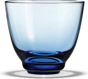 Szklanka Flow niebieska – elegancki design, przezroczyste szkło, uniwersalny rozmiar