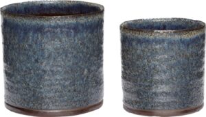 Doniczka Hübsch 671104 2 szt. – stylowy design, ceramiczna, biała, idealna do dekoracji wnętrz