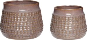 Doniczka Hübsch 671108 2 szt. – elegancki design, uniwersalny kolor, idealna do każdego wnętrza