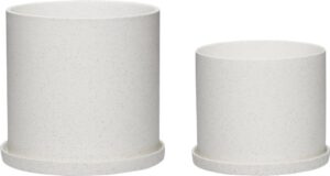 Doniczka Hübsch 721103 2 szt. – elegancki design, ceramiczne, idealne do wnętrz