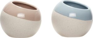 Doniczka Hübsch 800401 2 szt. – elegancki design, ceramiczne, różne rozmiary