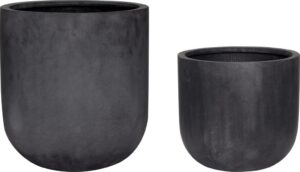 Doniczka Hübsch 850601 2 szt. – elegancki design, naturalny kolor, idealne do wnętrz