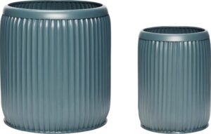 Doniczka Hübsch ciemnozielona metalowa 2 szt. – elegancki design, wysokiej jakości materiał, idealne do nowoczesnych wnętrz