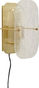 Kinkiet Hübsch 991115 – elegancki design, metal, kolor mosiężny, nowoczesny styl