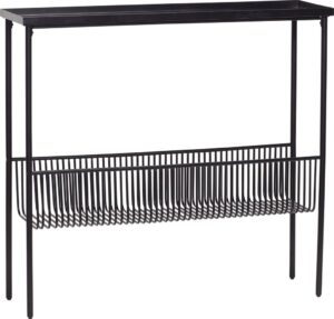 Konsola Hübsch czarna z półką – elegancki design, funkcjonalność, solidne materiały