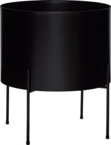 Kwietnik Airy 42 cm czarny – elegancki, nowoczesny design, idealny do wnętrz
