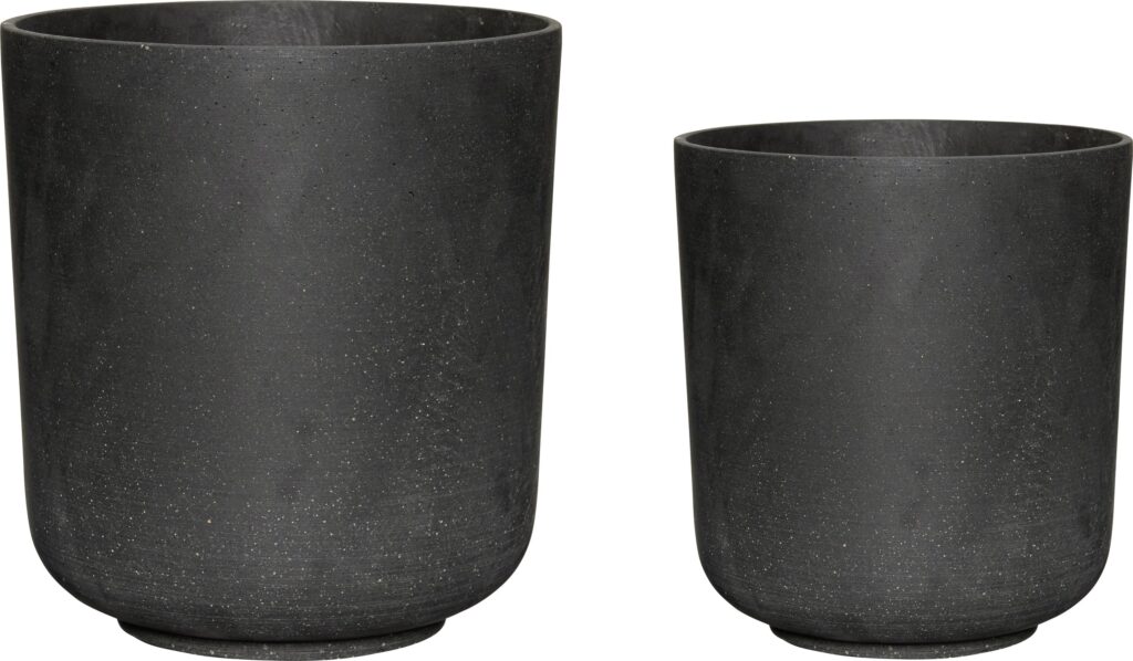 Osłonki na doniczki Among czarne 2 szt. – elegancki design, uniwersalny rozmiar