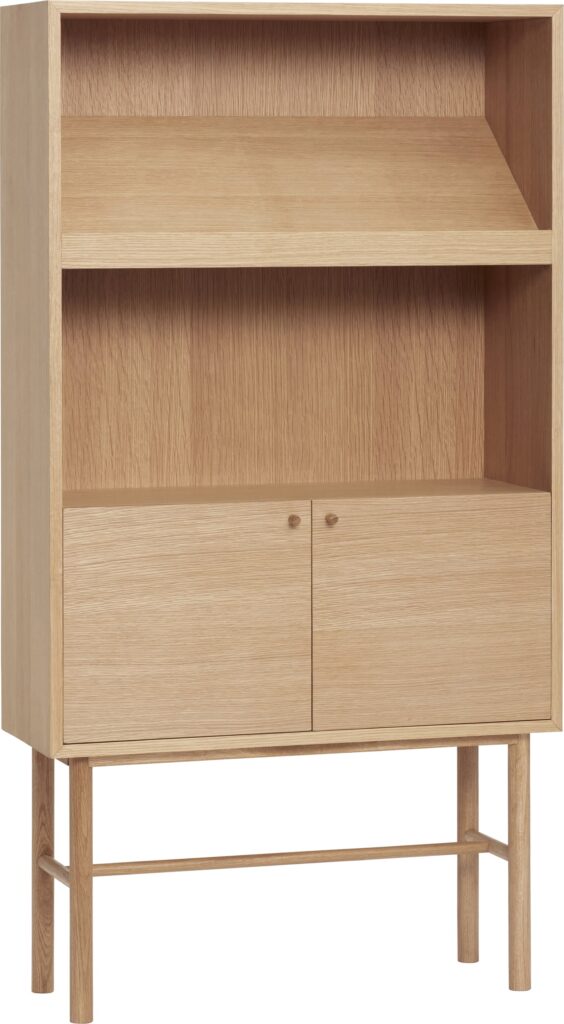 Regał Archive 150 cm – elegancki, praktyczny, drewniany, do biura i domu