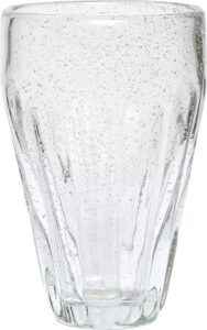 Szklanka Hübsch transparentna z bąbelkami – elegancki design, szkło, przezroczysta