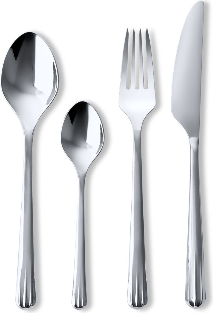 Komplet sztućców Hammershøi 16 el. – elegancki design, stal nierdzewna, klasyczny styl