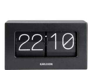 Zegar Boxed Flip 20,5 cm czarny mat – nowoczesny design, funkcjonalność, idealny do każdego wnętrza