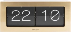 Zegar Boxed Flip XL złoto – elegancki design, duży format, nowoczesne materiały