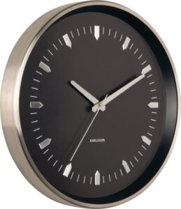 Zegar ścienny Arrow Batons srebrny – elegancki design, nowoczesny styl, precyzyjny mechanizm, idealny do każdego wnętrza