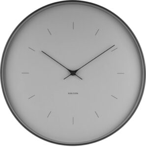 Zegar ścienny Butterfly szary 37,5 cm – elegancki design, nowoczesny styl, idealny do każdego wnętrza