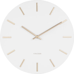 Zegar ścienny Charm 30 cm biały – nowoczesny design, elegancki kolor, idealny do każdego wnętrza