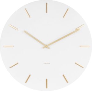 Zegar ścienny Charm biały – elegancki design, minimalistyczny styl, idealny do każdego wnętrza