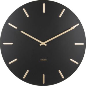 Zegar ścienny Charm czarny – elegancki design, minimalistyczny styl, idealny do nowoczesnych wnętrz