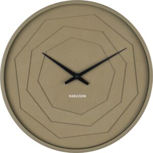 Zegar ścienny Layered Origami oliwkowy – elegancki design, nowoczesny styl, materiał wysokiej jakości
