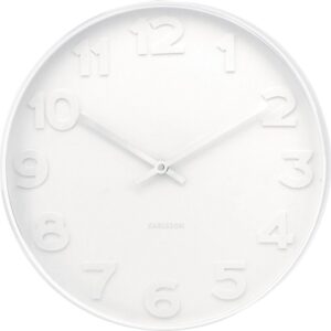 Zegar ścienny Mr. White 37,5 cm – elegancki design, biały kolor, styl skandynawski