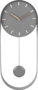 Zegar ścienny Pendulum Charm duży szary – elegancki design, nowoczesny styl, duży rozmiar, wysoka jakość