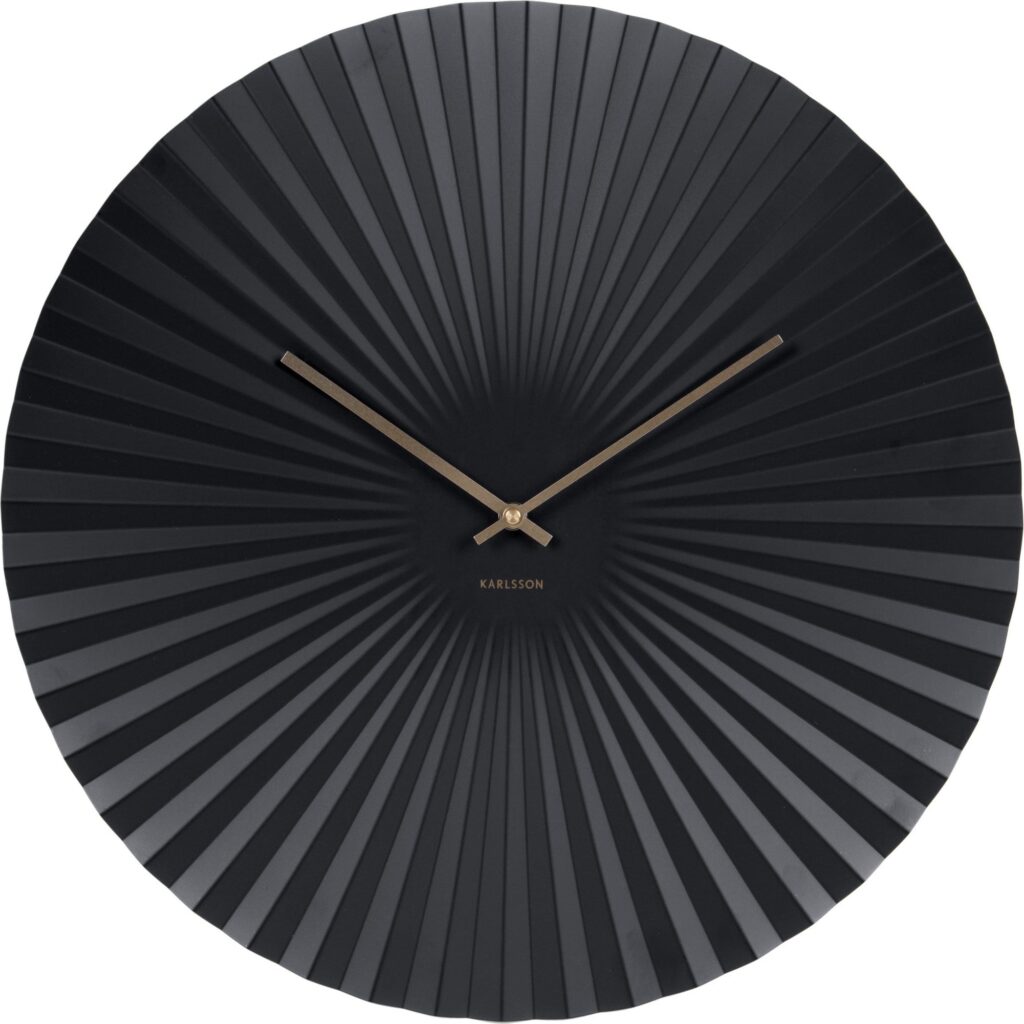 Zegar ścienny Sensu czarny 50 cm – nowoczesny design, minimalistyczny styl, duża średnica
