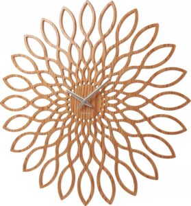 Zegar ścienny Sunflower Karlsson – elegancka dekoracja, żółty, nowoczesny design