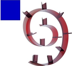 Półka Bookworm 11 podpórek kobaltowa – nowoczesny design, funkcjonalność, wysoka jakość