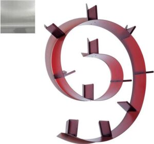 Półka Bookworm 11 podpórek nieprzeźroczysta srebrna – nowoczesny design, funkcjonalność, wysoka jakość wykonania