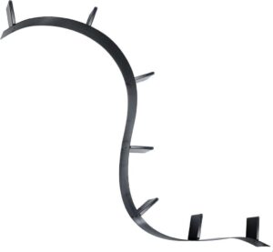 Półka Bookworm 7 podpórek czarna – nowoczesny design, stabilna konstrukcja, uniwersalne zastosowanie