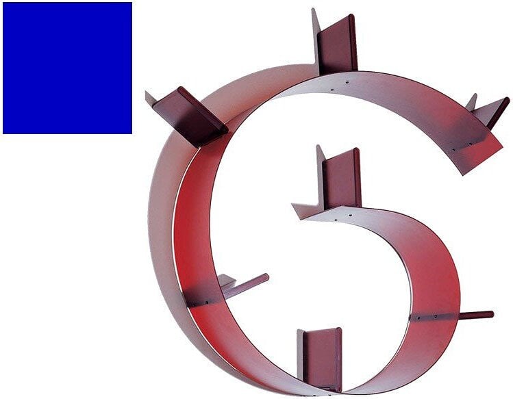 Półka Bookworm 7 podpórek kobaltowa – stylowy design, wyjątkowa kolorystyka, funkcjonalność