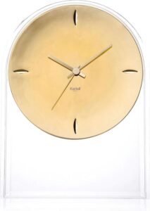 Zegar stołowy Air Du Temps – elegancki design, złoty kolor, nowoczesny styl