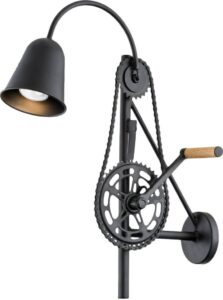 Kinkiet Bike – designerskie oświetlenie, nowoczesny styl, metal, czarny