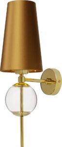 Kinkiet Coco złoty – elegancki design, metalowa konstrukcja, nowoczesny styl