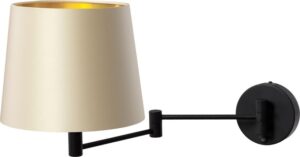 Kinkiet Move szampański z czarnym mocowaniem – elegancki design, uniwersalne zastosowanie, stal nierdzewna