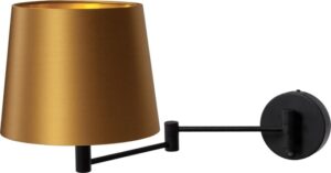Kinkiet Move złoty z czarnym mocowaniem – elegancki design, nowoczesny styl, idealny do salonu, sypialni lub biura