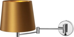 Kinkiet Move złoty z mocowaniem chrom – nowoczesny styl, elegancka kolorystyka, metalowe wykończenie