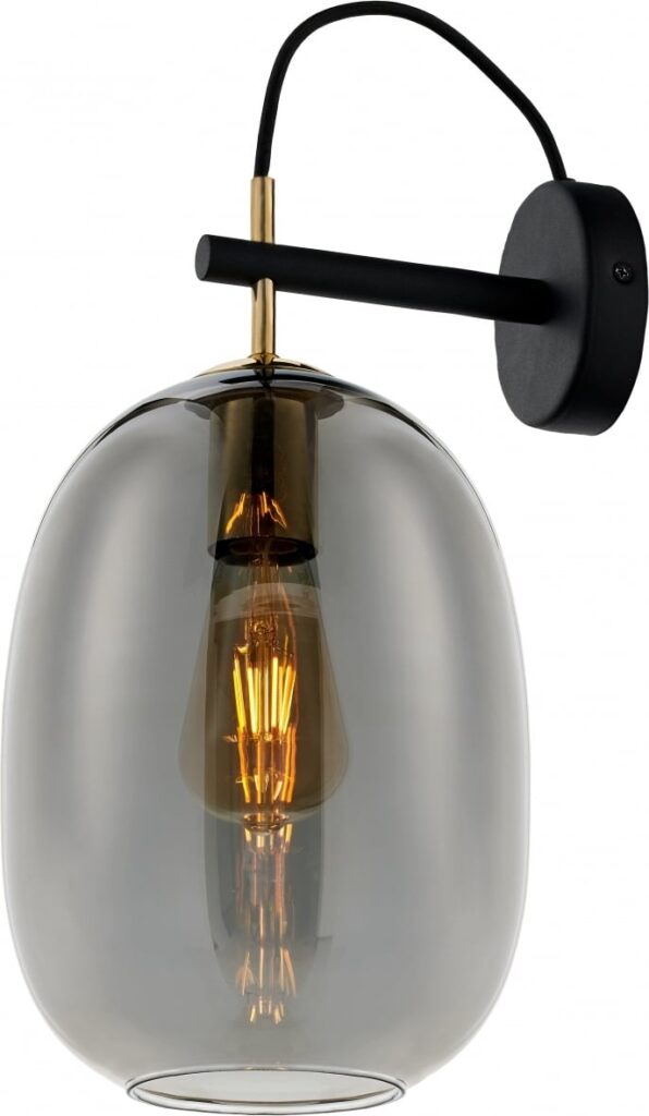 Kinkiet Onyx – elegancki design, czarny kolor, materiał metalowy