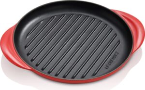 Płyta grillowa Tradition Collection okrągła 25 cm wiśniowa – idealna do grillowania, trwała, elegancka, łatwa w pielęgnacji