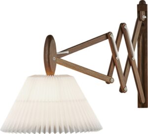 Kinkiet Sax 2-17 ciemny dąb z papierowym kloszem – elegancki design, naturalne materiały, idealny do każdego wnętrza